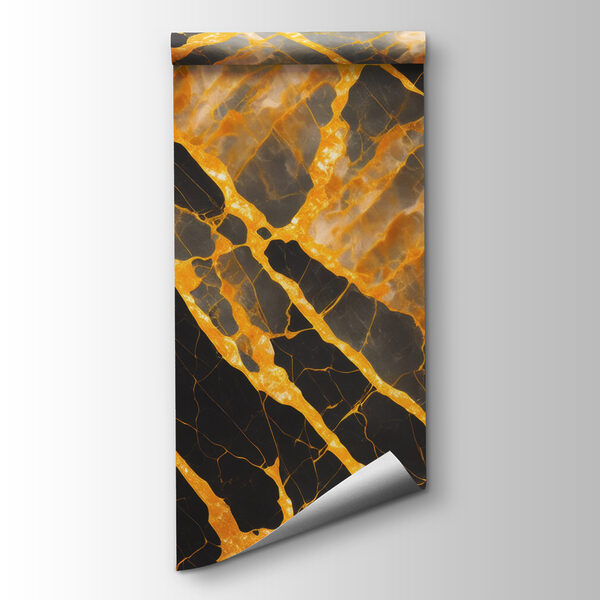 Elegant black and amber marble pattern
