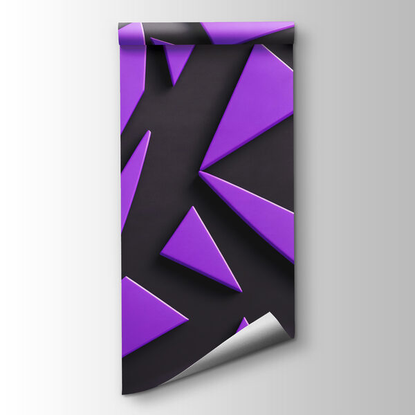 Purple triangles on a black surface