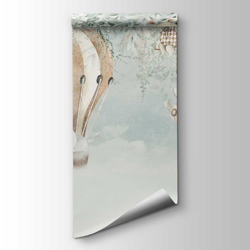 Painting of animals flying in the sky