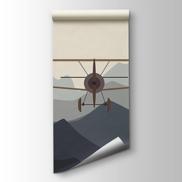 Two airplanes flying in the air