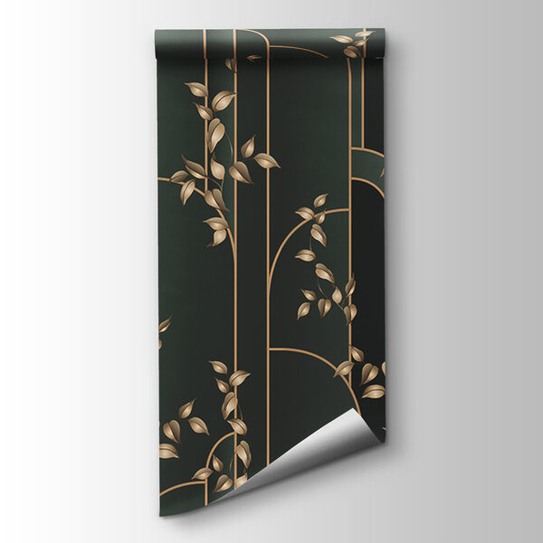 Wallpaper with leaves on it