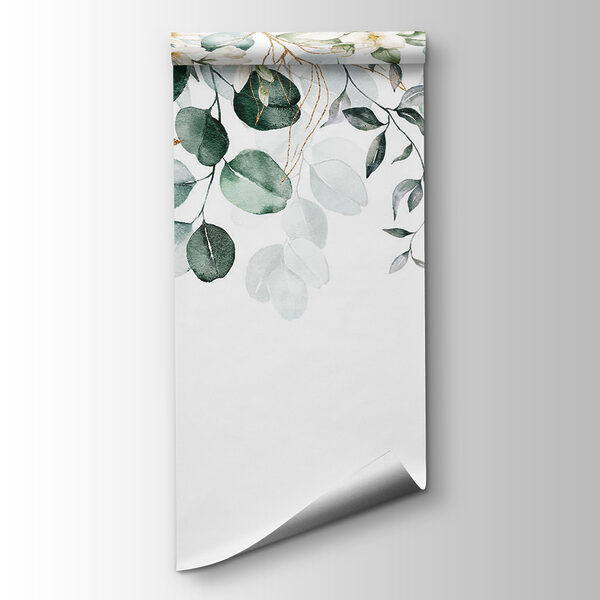 Watercolor painting of leaves and flowers Watercolor painting of leaves and flowers