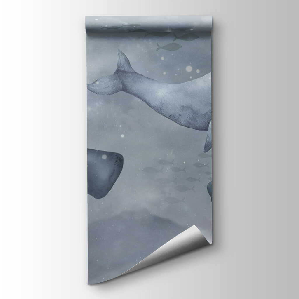 Group of whales swimming in the ocean