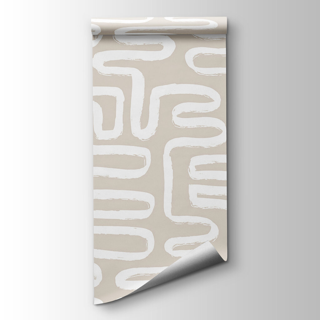 White lines on a beige background