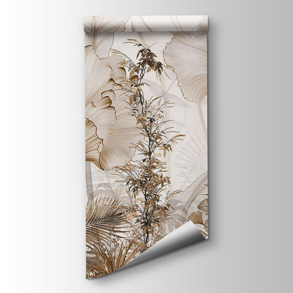 Wallpaper with flowers and plants