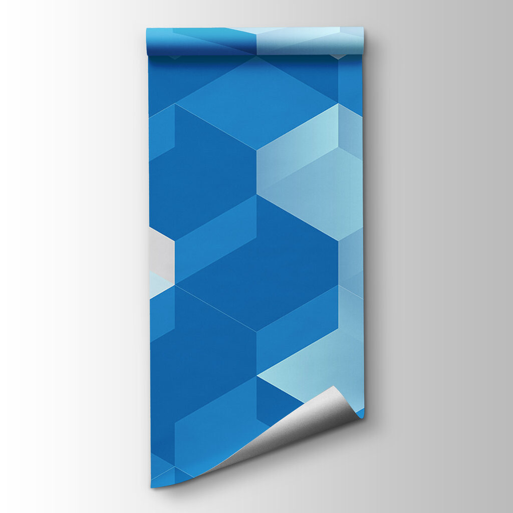 Blue and white cubes