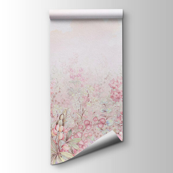 A painting of flowers and leaves A painting of flowers and leaves