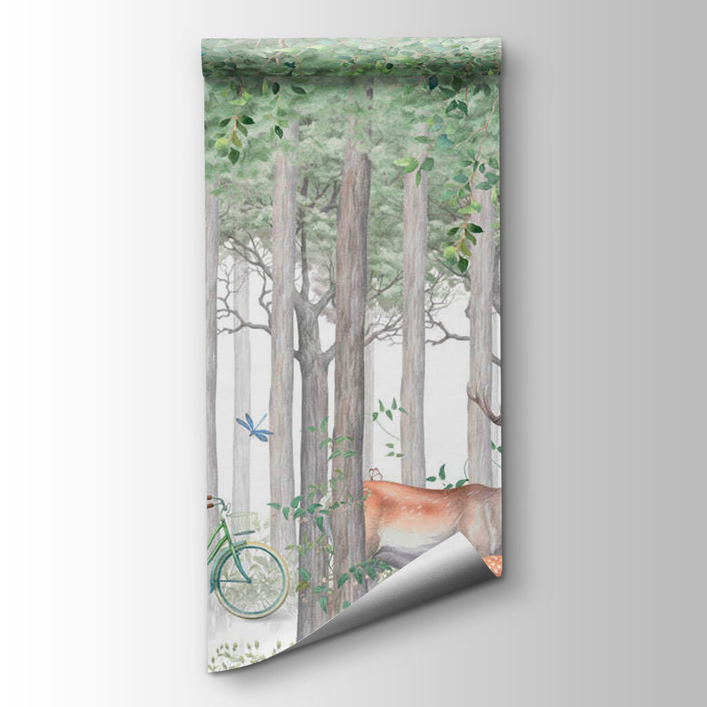 A group of animals in a forest