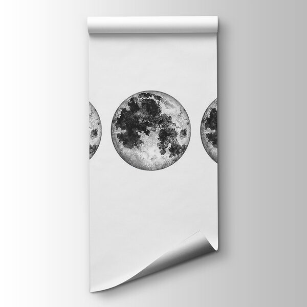 A row of phases of the moon