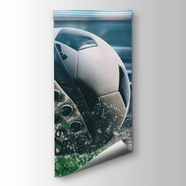 A football ball kicking a ball