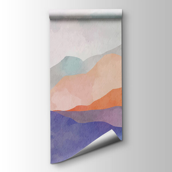 A watercolor painting of mountains A watercolor painting of mountains