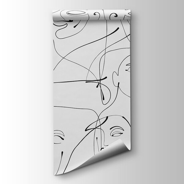 A pattern of black lines on a white background