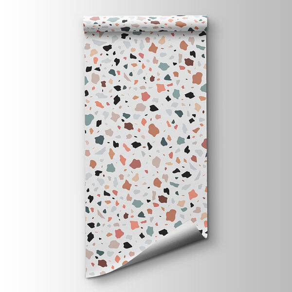 A multi colored speckled surface