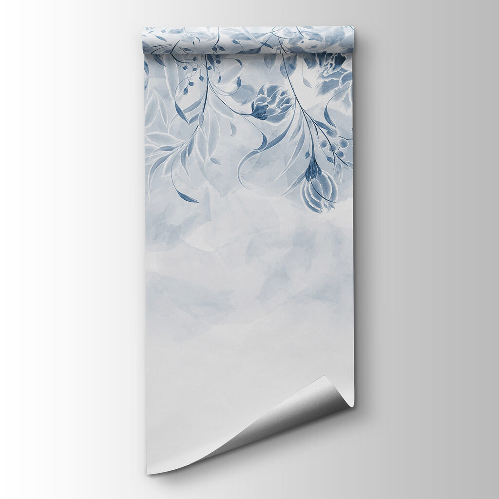 A blue and white floral design A blue and white floral design
