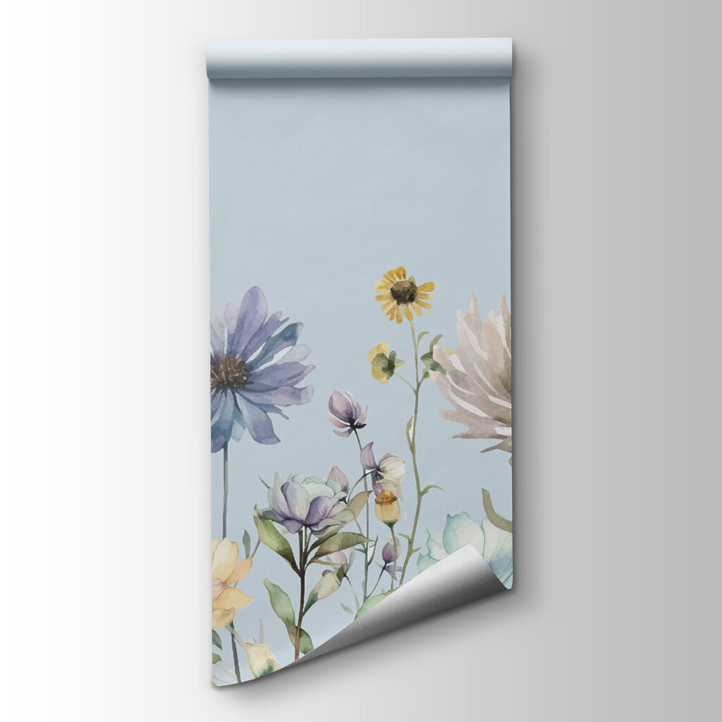 A watercolor painting of flowers