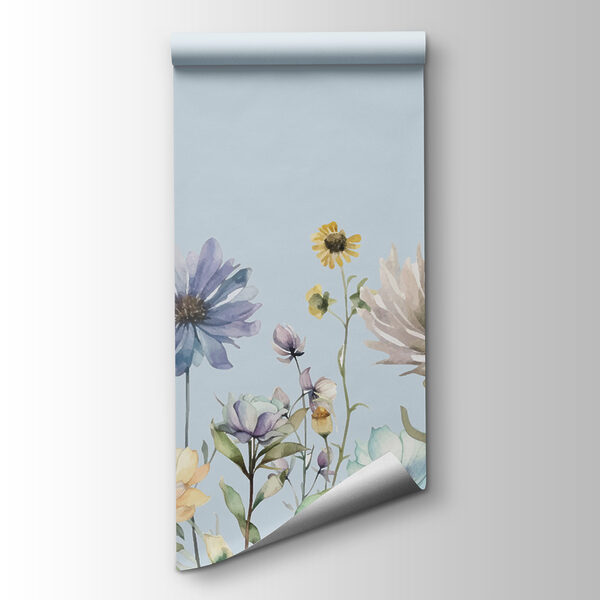 A watercolor painting of flowers