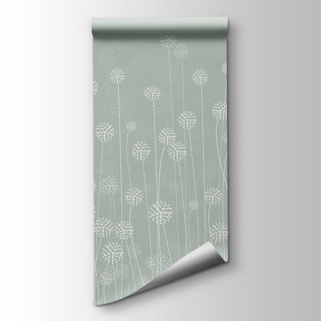A white flowers on a green background