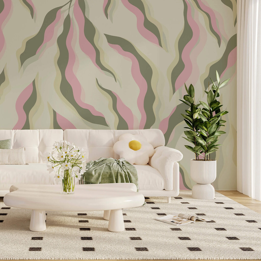 Blattmuster auf hellem Hintergrund Blattmuster auf hellem Hintergrund