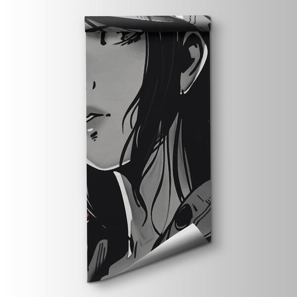 Cartoon of a woman with a hat