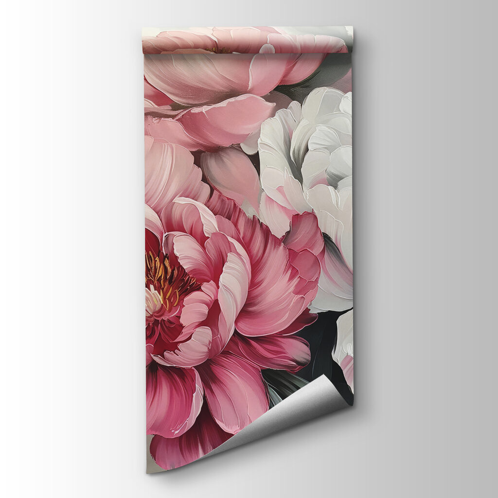 Group of flowers with leaves