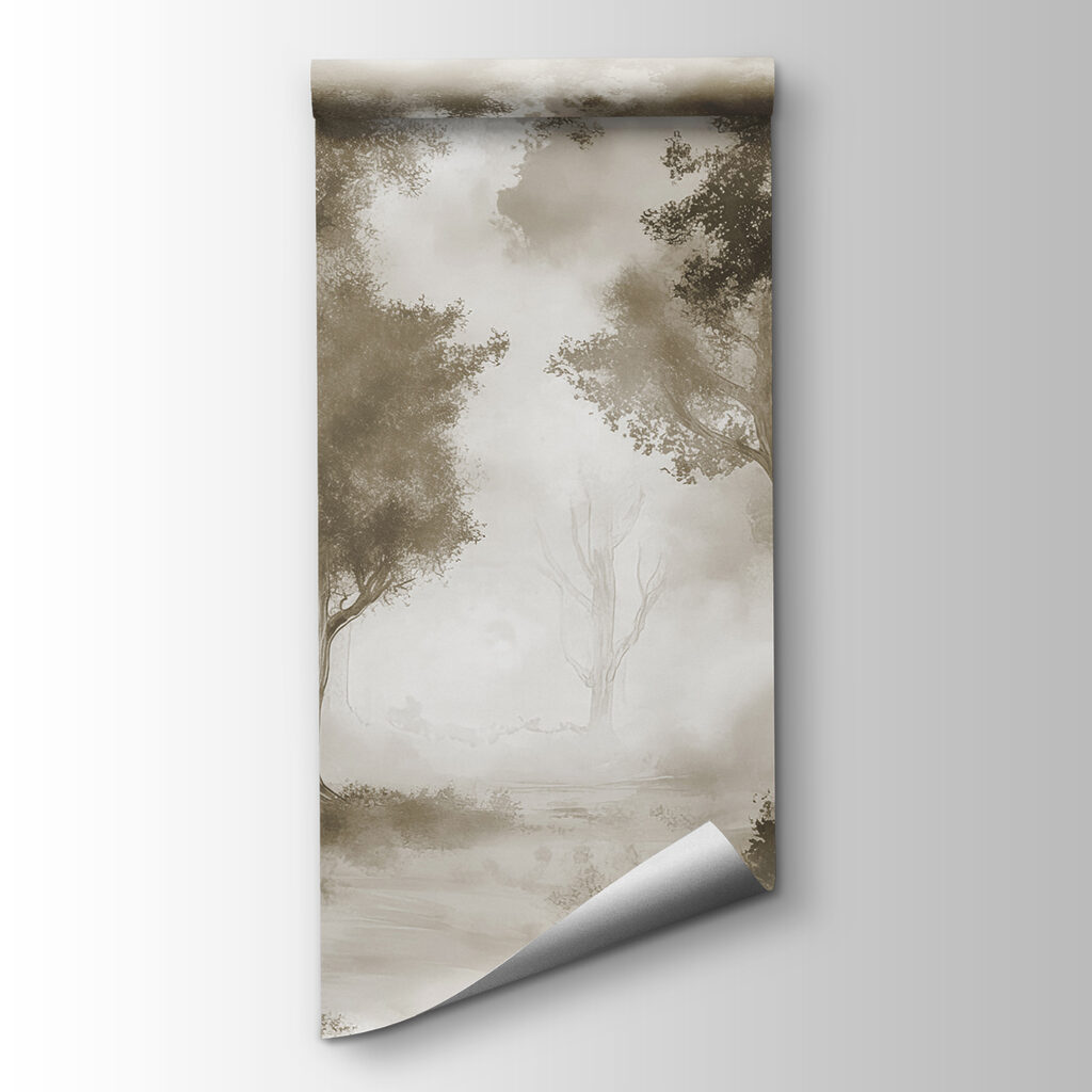 A group of trees in a forest A group of trees in a forest