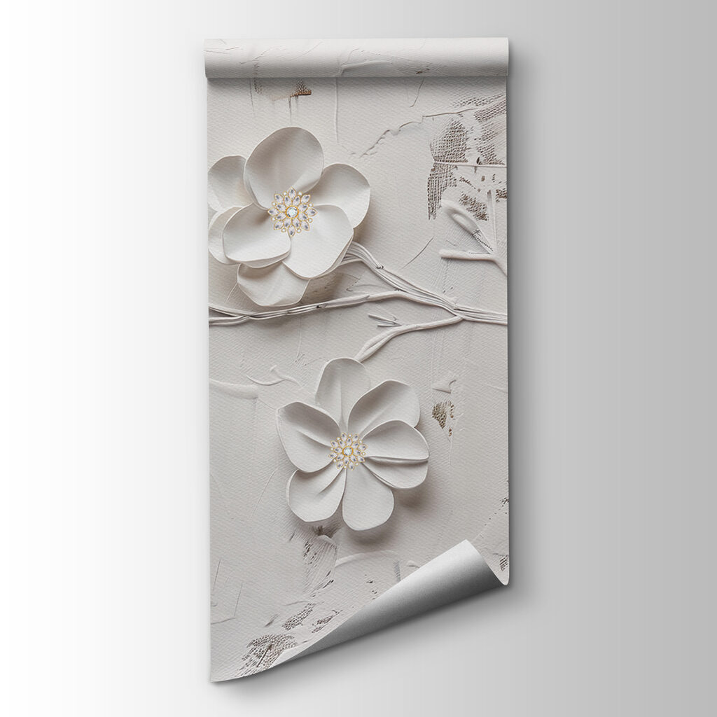 A white flowers on a white surface