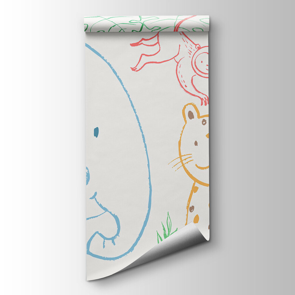 A drawing of animals and plants A drawing of animals and plants