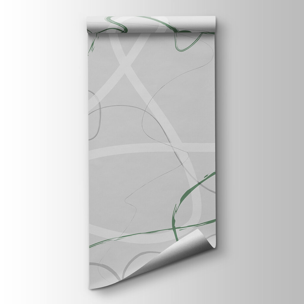 Green and grey swirly lines Green and grey swirly lines