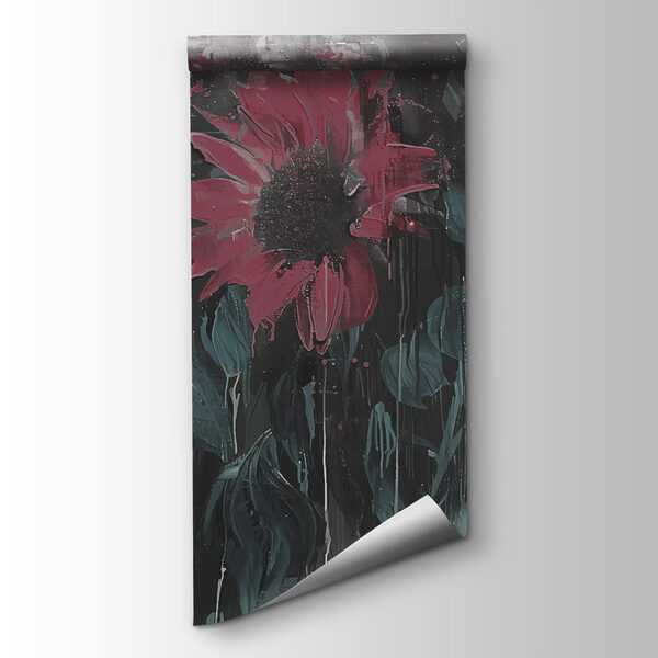 Painting of flowers on a wall