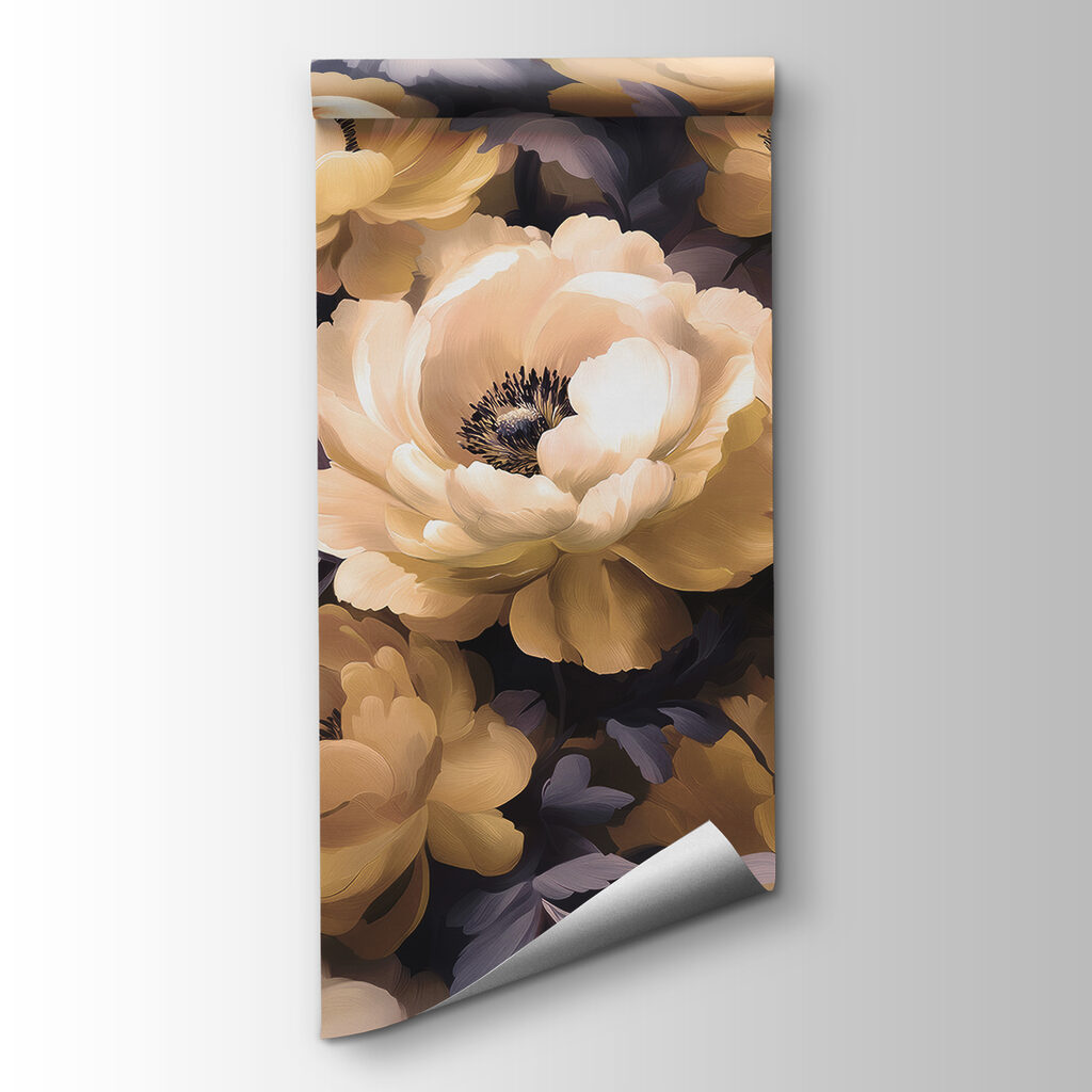 Group of flowers with leaves