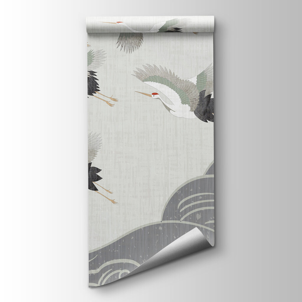 Group of birds flying over a wave Group of birds flying over a wave