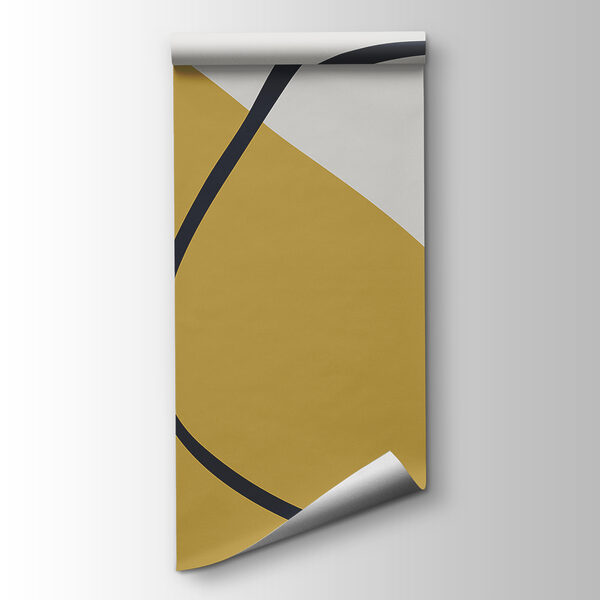 Yellow and grey and black shapes