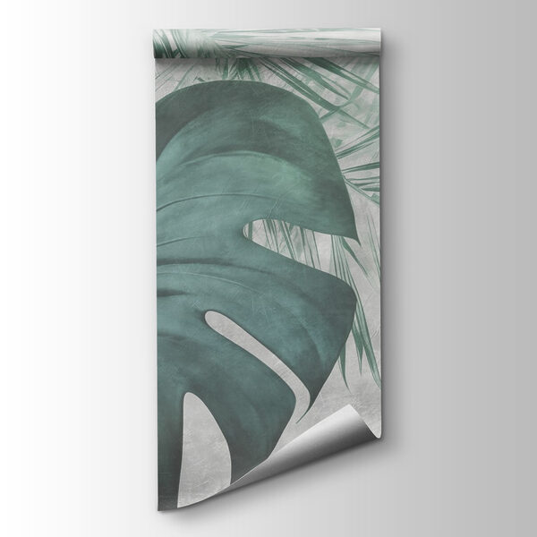 Lush green leaves in soft tones