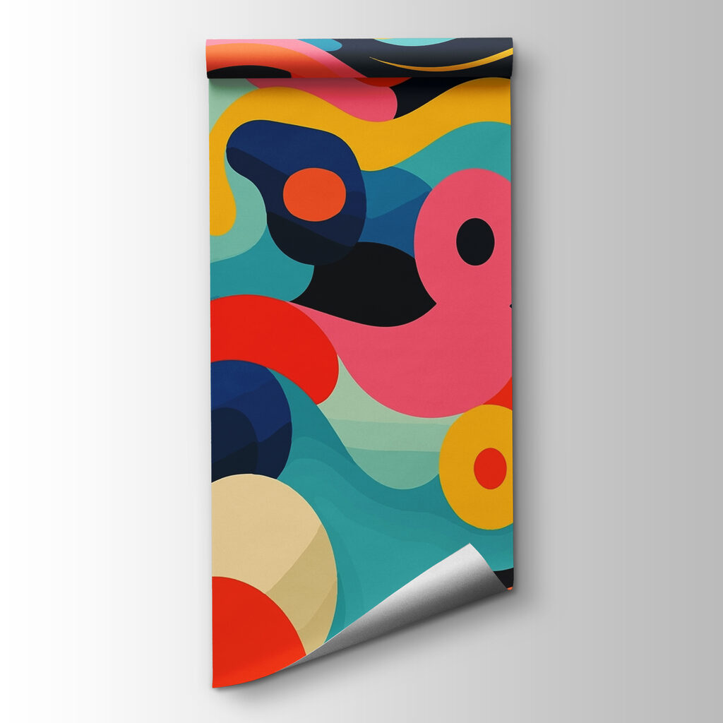 Colorful pattern with circles and dots