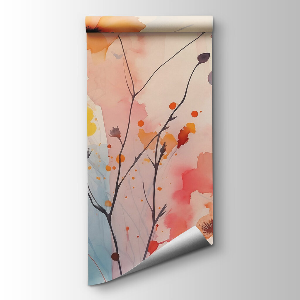 Painting of flowers on a white background