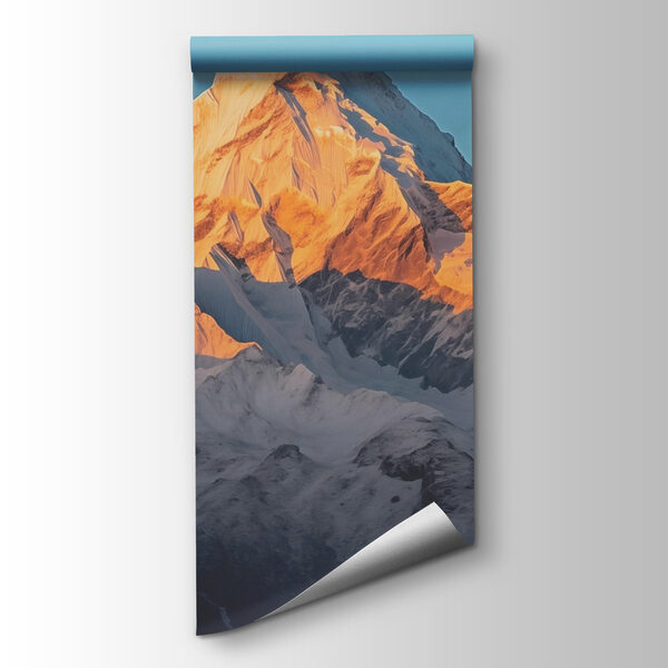 Mountain with snow on it