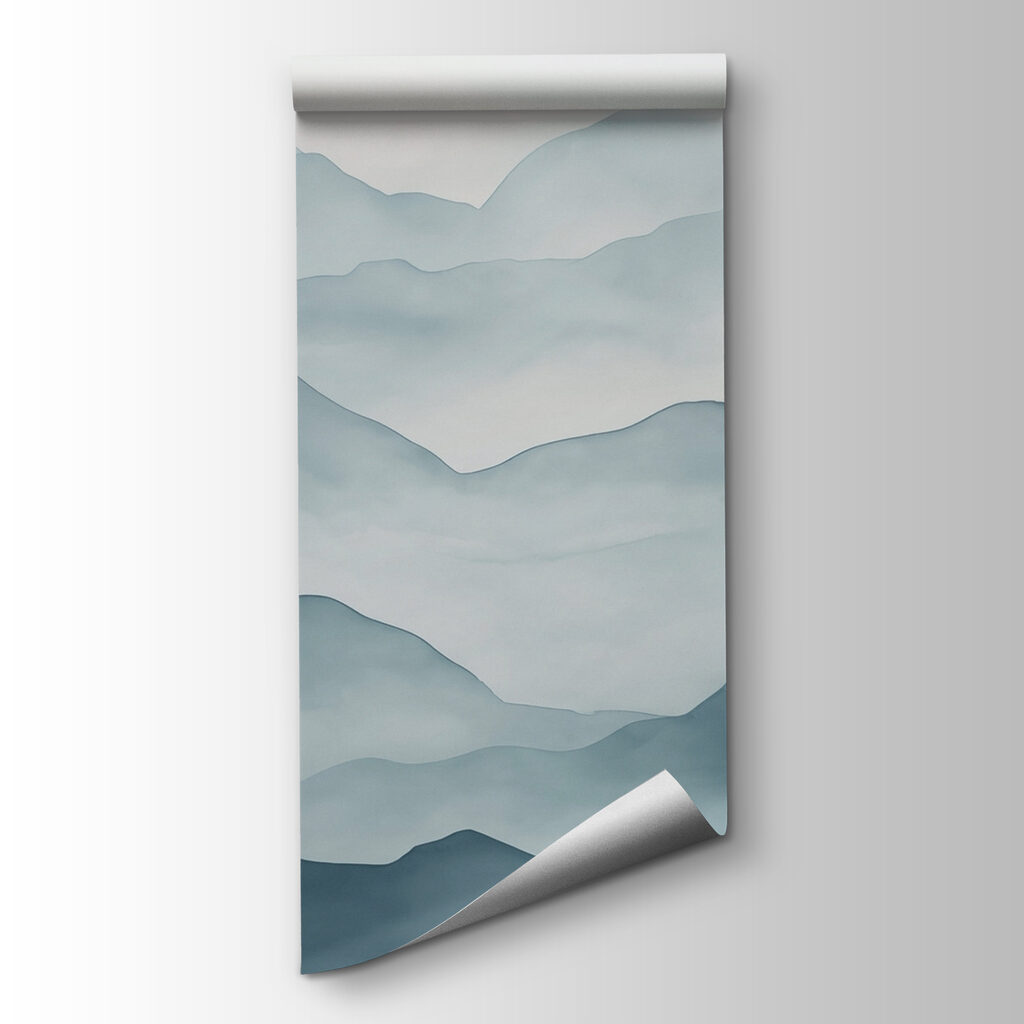 Foggy mountain range