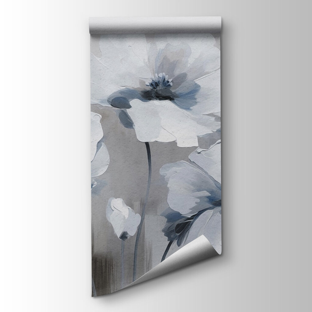 Painting of white flowers Painting of white flowers