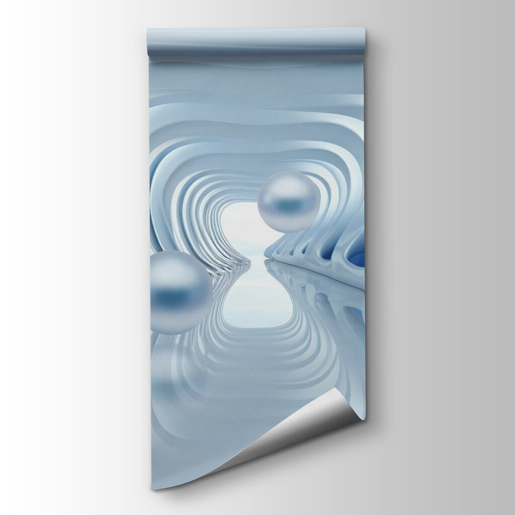 Fluid shapes and floating orbs abound