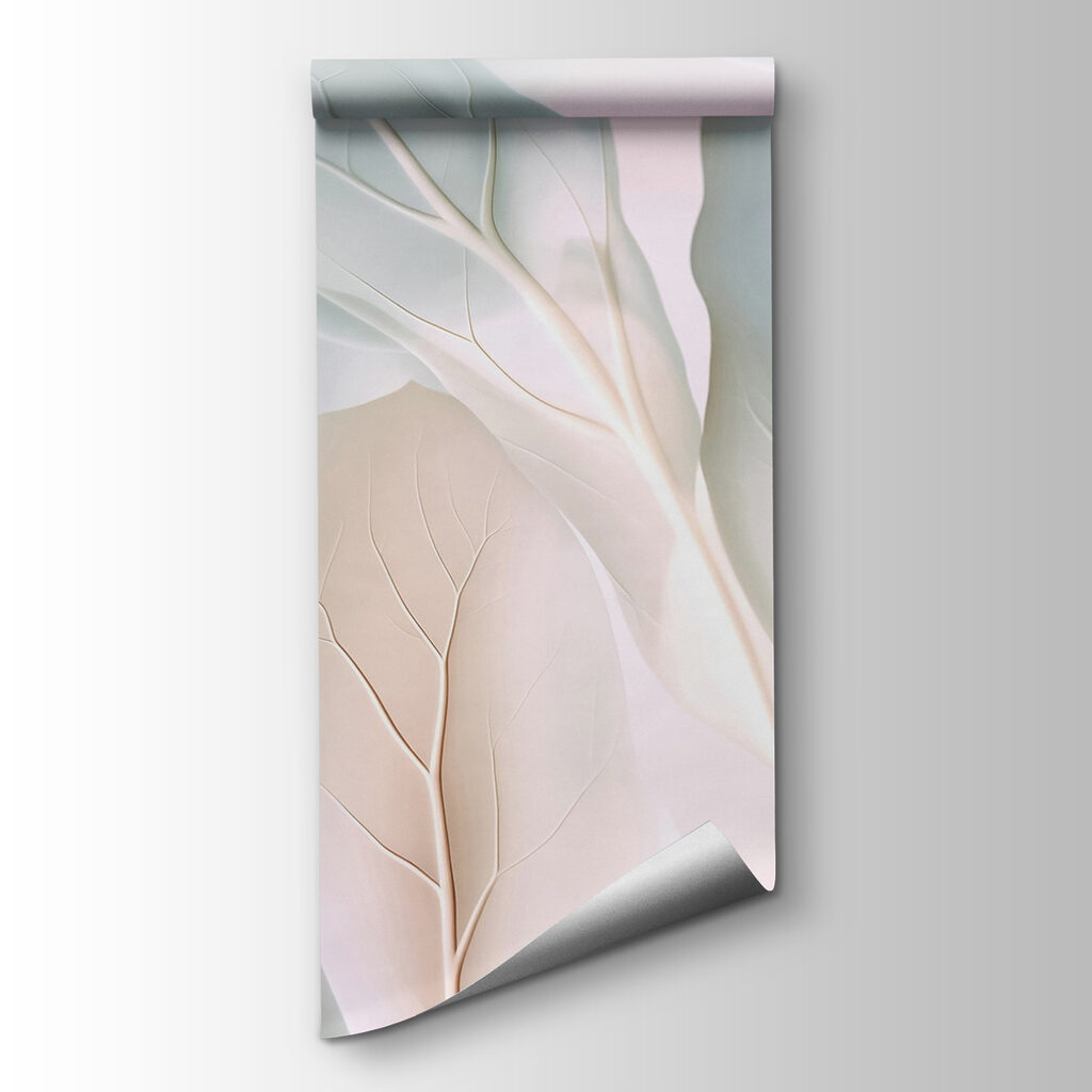 Delicate leaves in soft hues