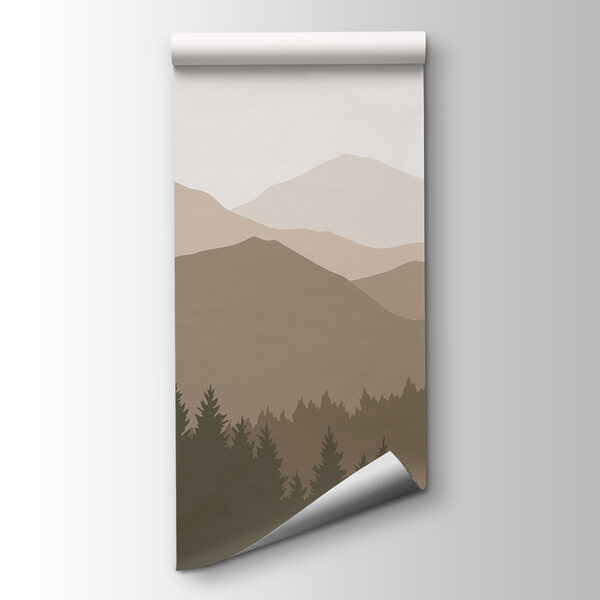 Landscape of mountains and trees