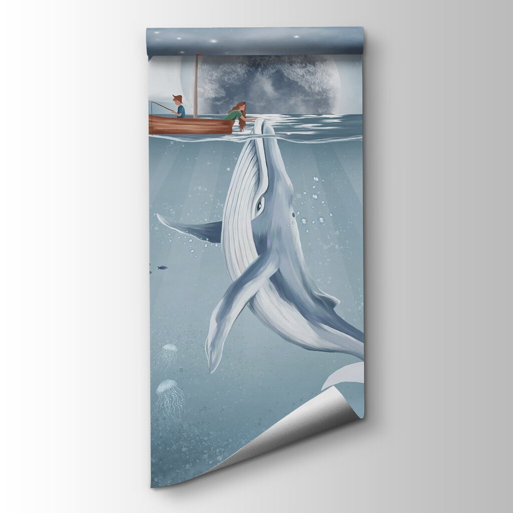 Whale swimming in the water Whale swimming in the water