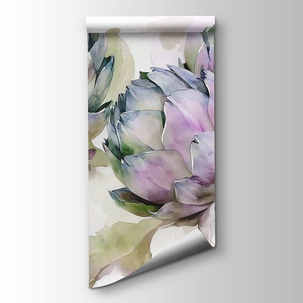 Art artichokes on a white background