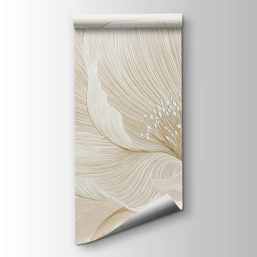 Delicate lines defining floral beauty