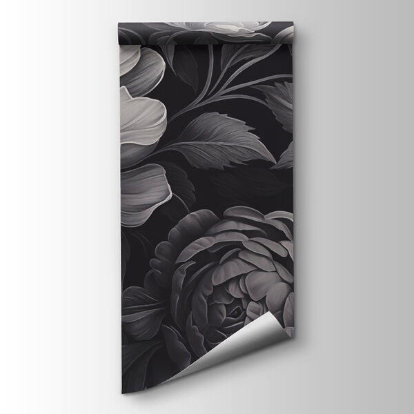 Black and white floral pattern