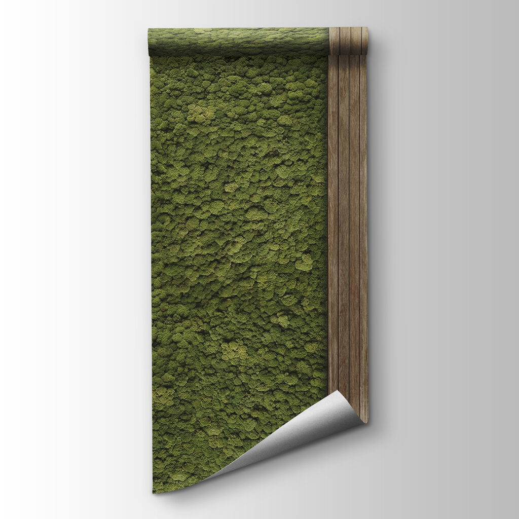 Wood plank on a green carpet