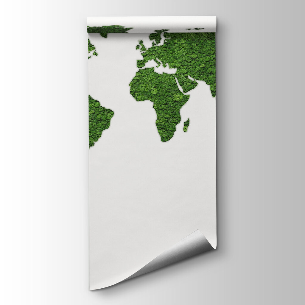 Map of the world made of green plants Map of the world made of green plants