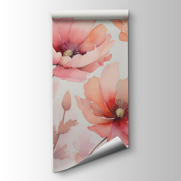 Painting of flowers on a white background