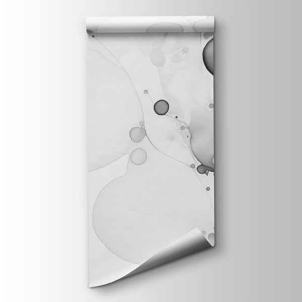 Fluid black and white abstract art