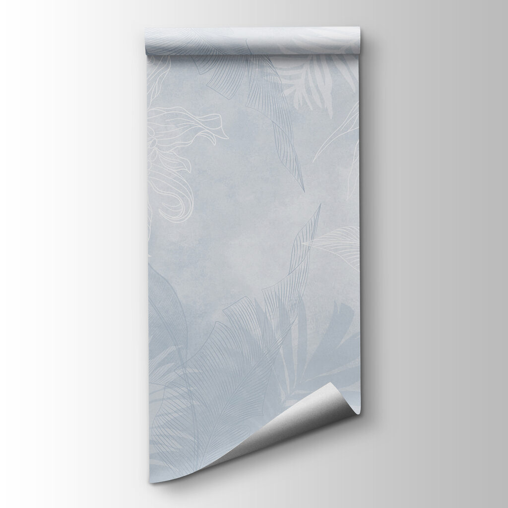 White and blue floral pattern